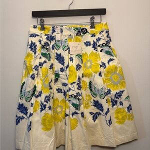 Talbots Full Skirt - Yellow, Blue, Green Floral